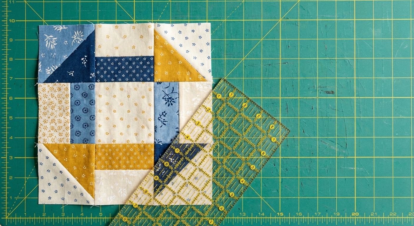 Churn Dash Quilt Block: Cutting and Assembly