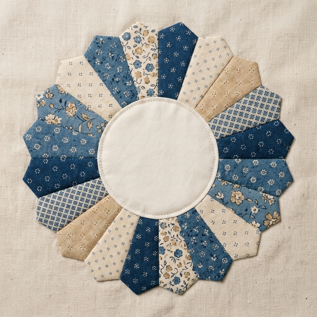 Dresden Plate Block: Perfect Wedges and Flat Centers