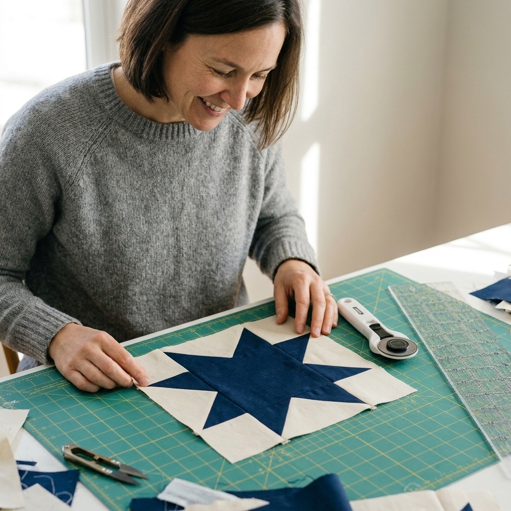 Classic Sawtooth Star Quilt Block