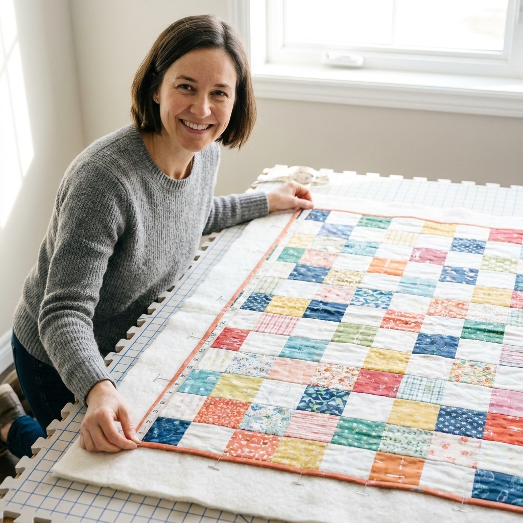Block and Wash a Quilt for the Perfect Crinkle