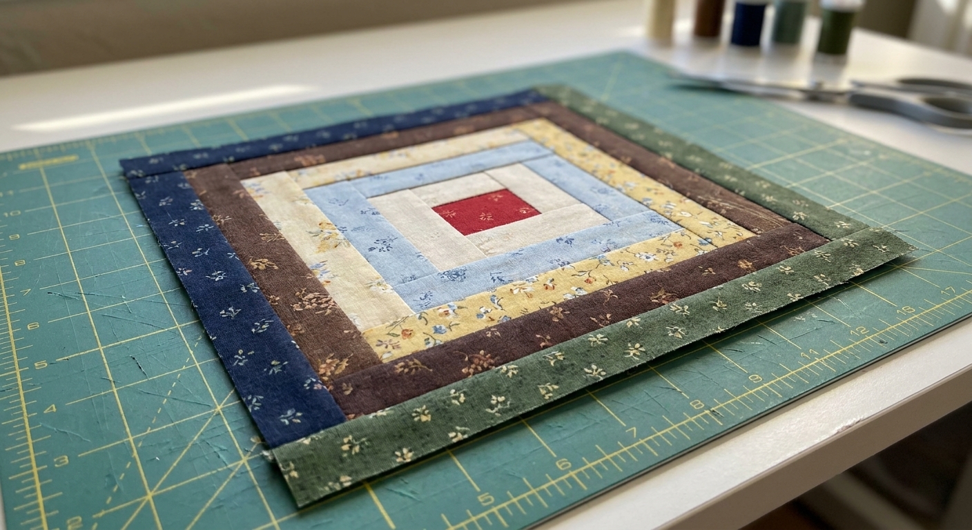 Log Cabin Quilt Blocks: Traditional, Courthouse Steps, and Half Log Cabin
